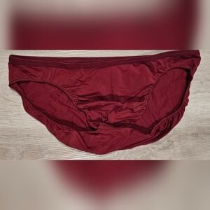 Men's Burgundy Silky Brief
